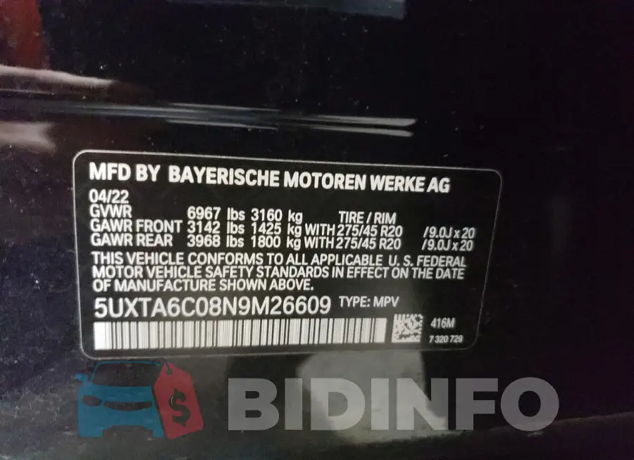 5UXTA6C08N9M26609 Photo# 13