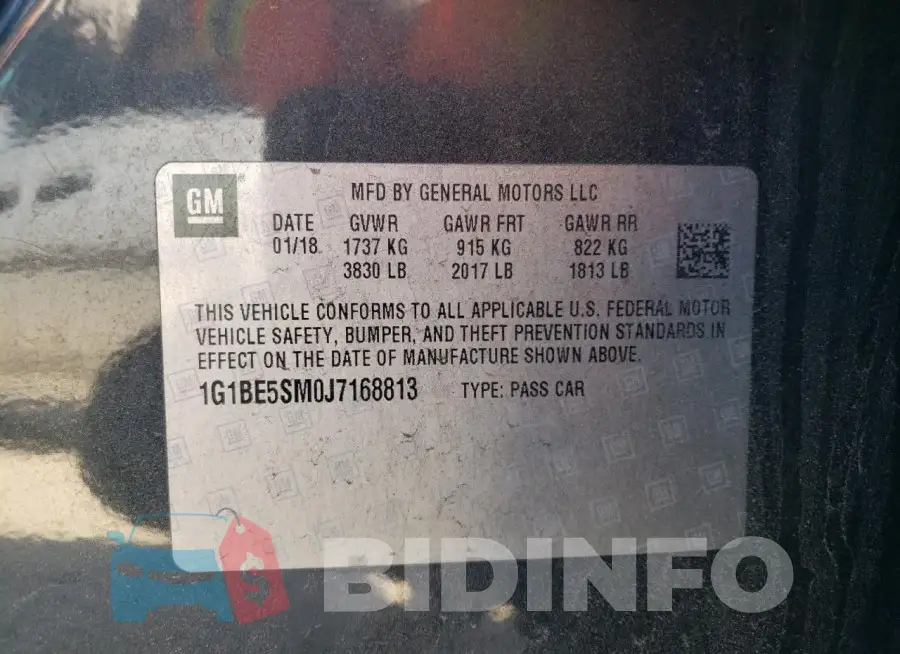 1G1BE5SM0J7168813 Photo# 12