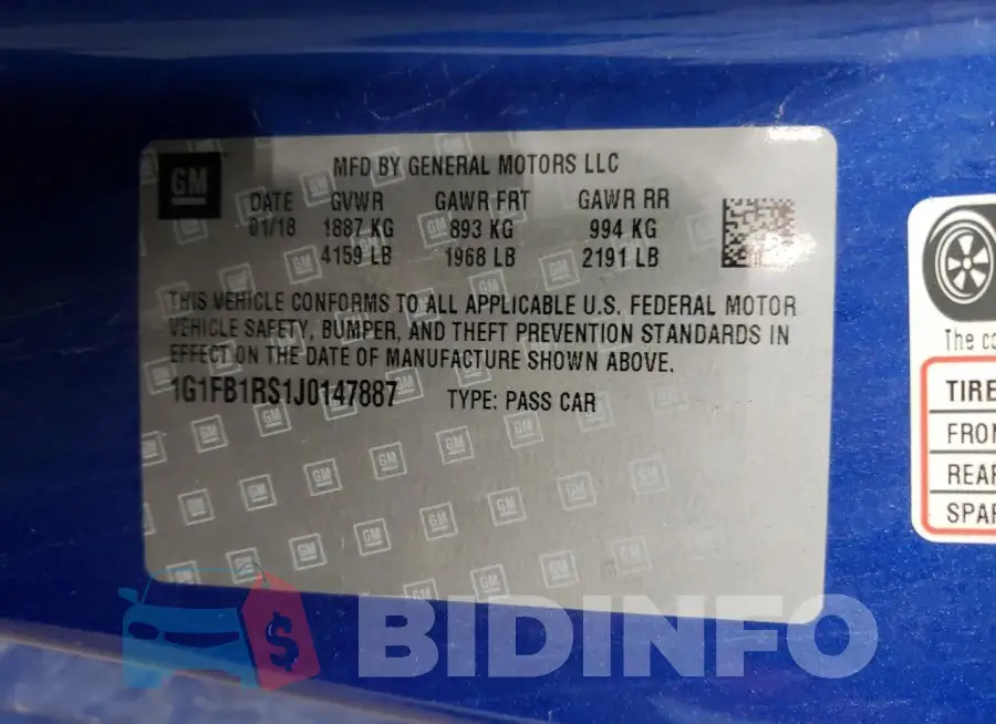 1G1FB1RS1J0147887 Photo# 13