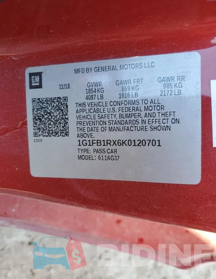 1G1FB1RX6K0120701 Photo# 12