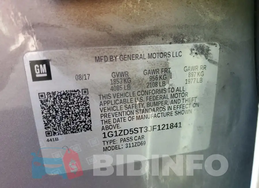 1G1ZD5ST3JF121841 Photo# 12