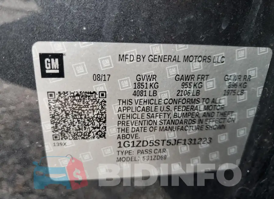 1G1ZD5ST5JF131223 Photo# 12
