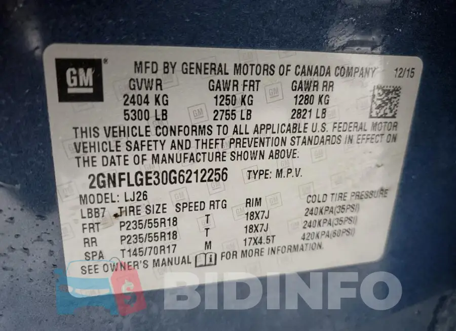 2GNFLGE30G6212256 Photo# 12