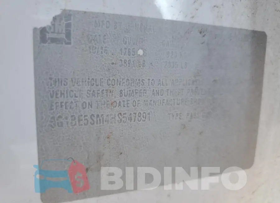 3G1BE5SM4HS547891 Photo# 12