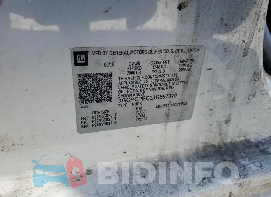 3GCPCPEC1JG557370 Photo# 12