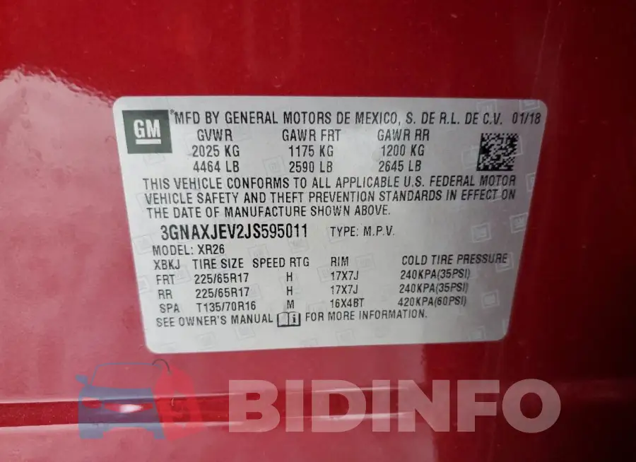 3GNAXJEV2JS595011 Photo# 13