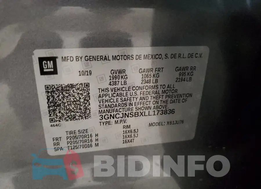 3GNCJNSBXLL173836 Photo# 13