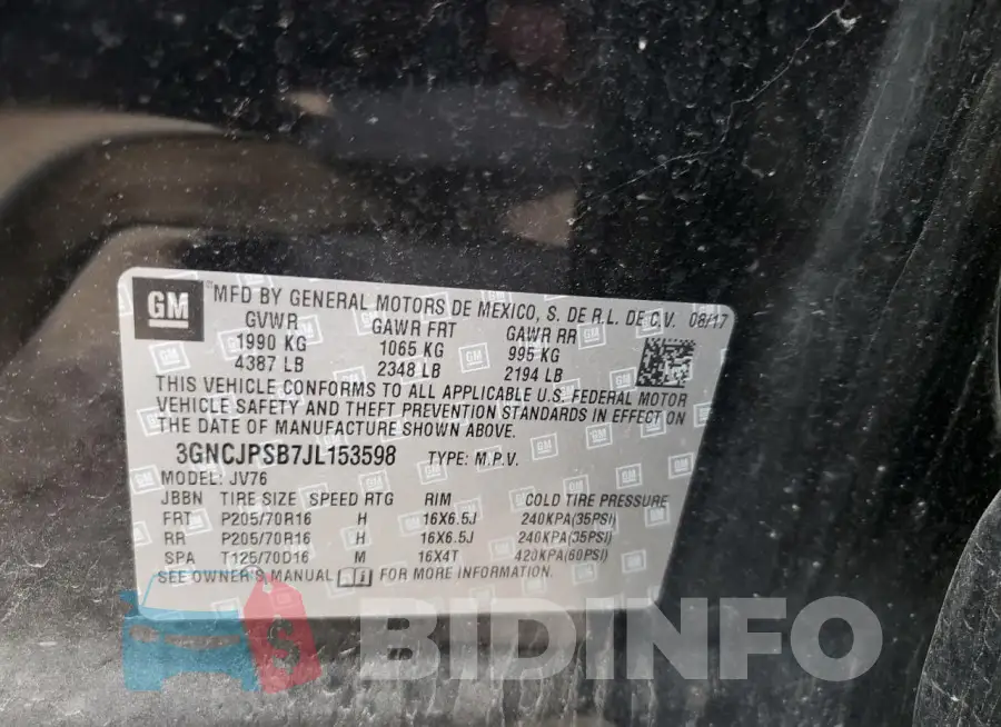 3GNCJPSB7JL153598 Photo# 12