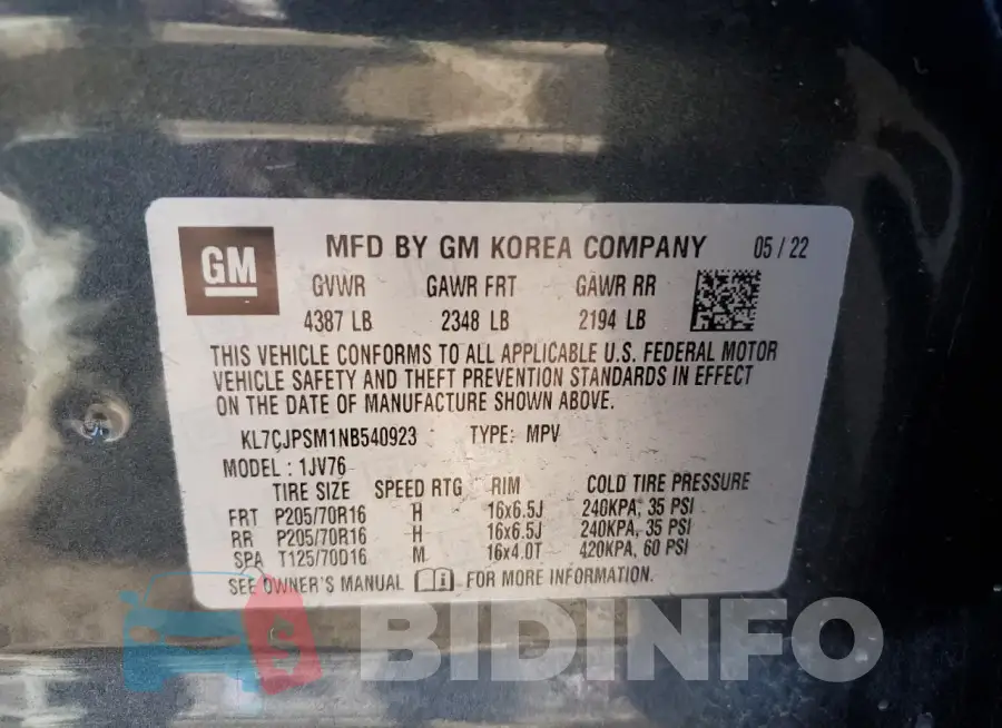 KL7CJPSM1NB540923 Photo# 13