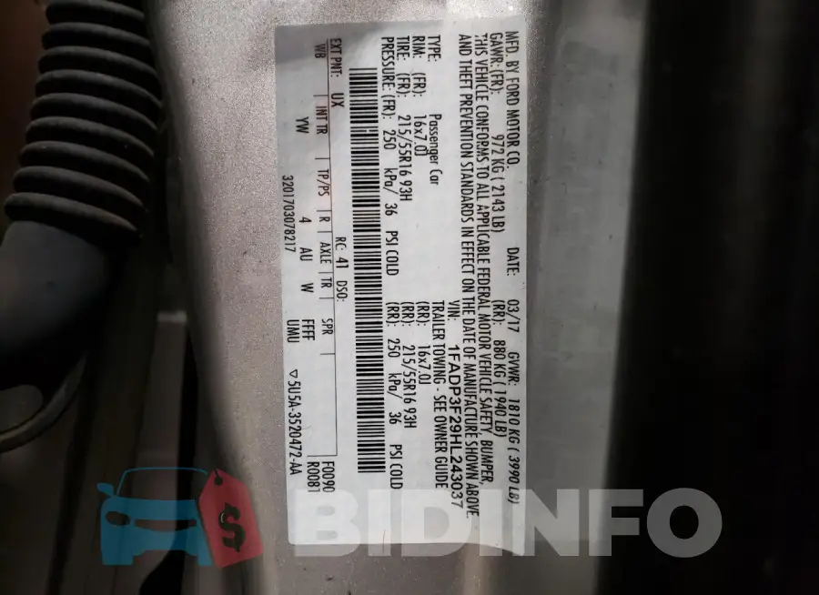 1FADP3F29HL243037 Photo# 13