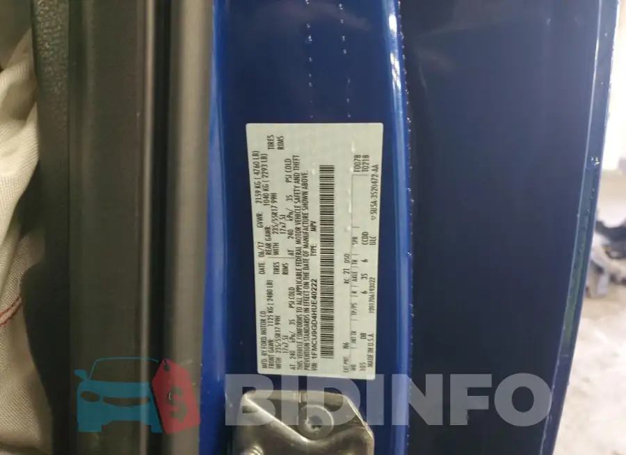 1FMCU9GD4HUE40222 Photo# 14