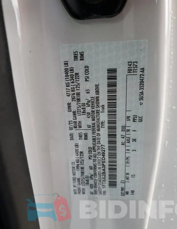 1FT8X2BA3PED49277 Photo# 12