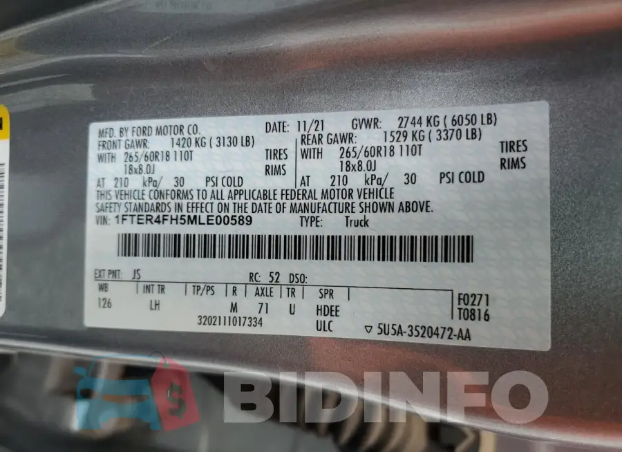 1FTER4FH5MLE00589 Photo# 12