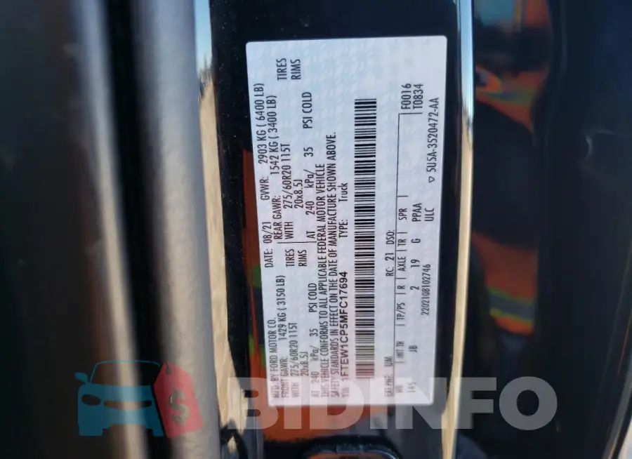 1FTEW1CP5MFC17694 Photo# 12