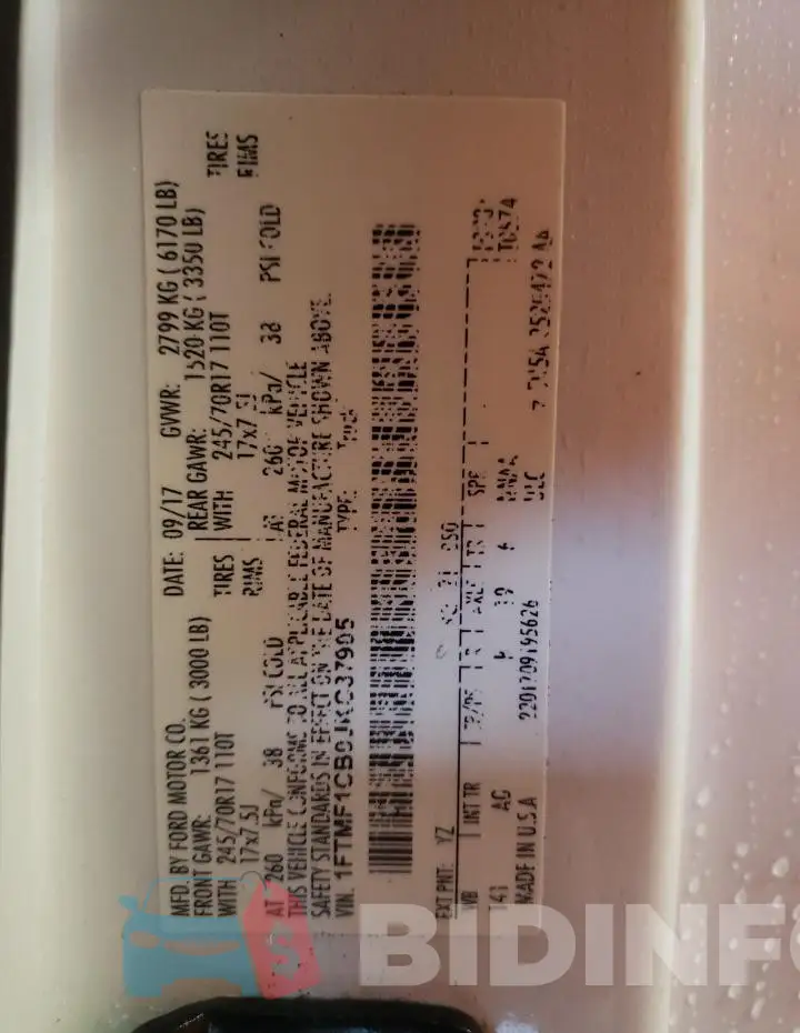 1FTMF1CB0JKC37905 Photo# 12