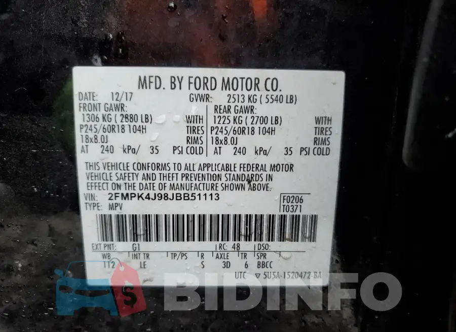 2FMPK4J98JBB51113 Photo# 13