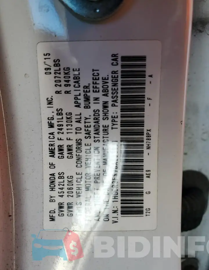 1HGCR3F97GA003901 Photo# 12