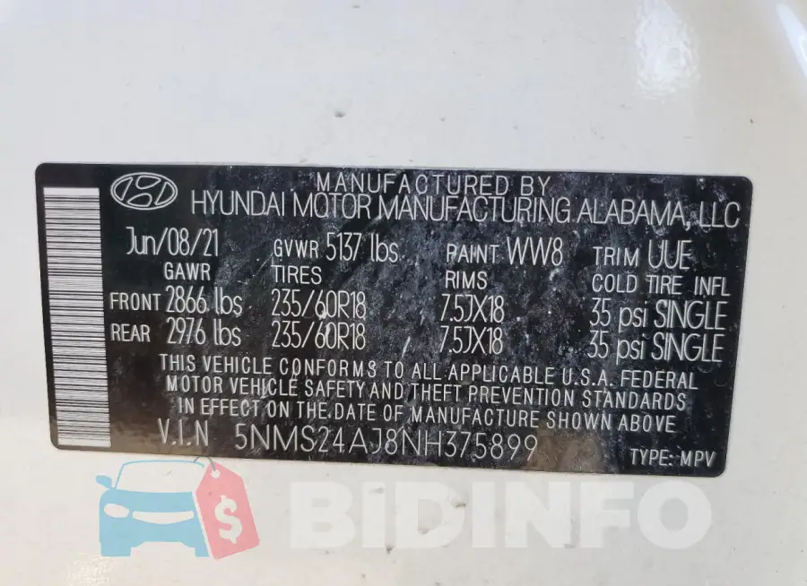 5NMS24AJ8NH375899 Photo# 13
