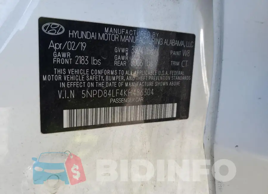 5NPD84LF4KH486304 Photo# 12
