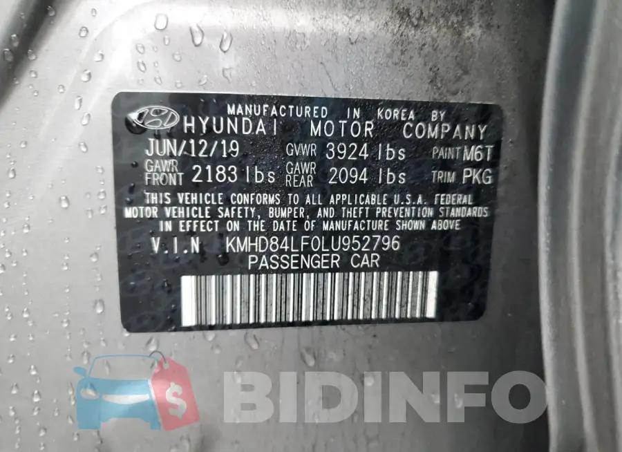 KMHD84LF0LU952796 Photo# 12