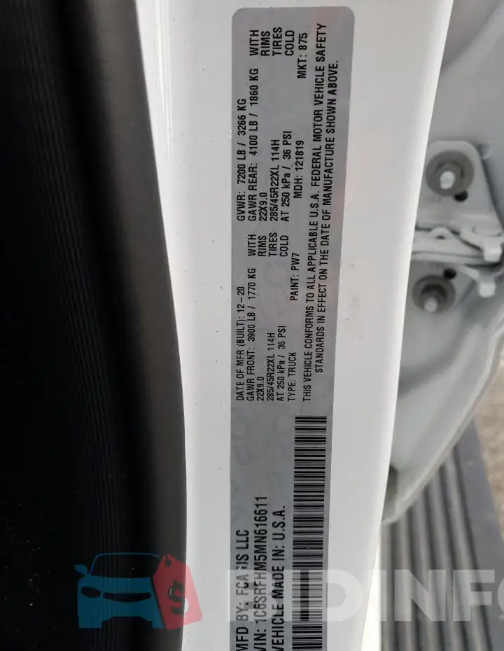 1C6SRFHM5MN616611 Photo# 13