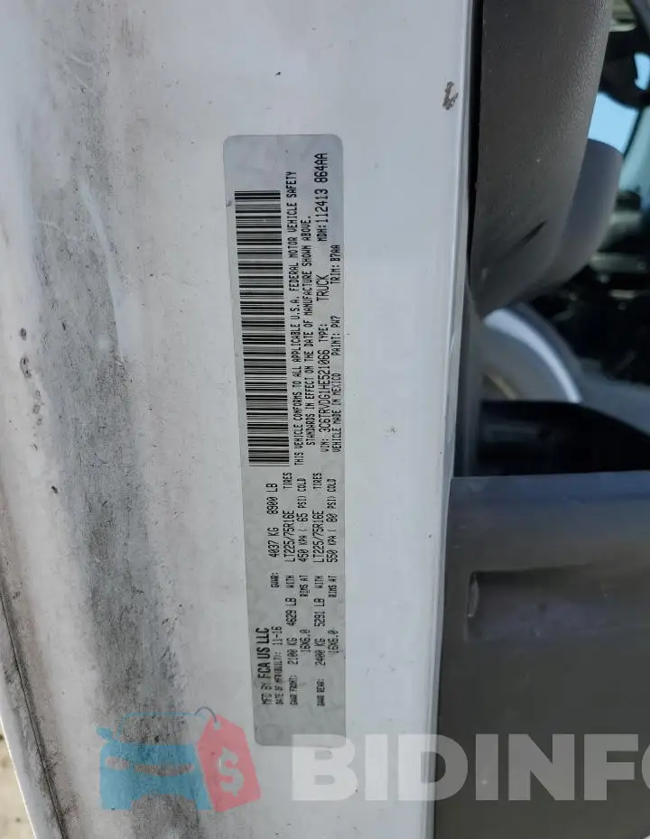 3C6TRVDG1HE521066 Photo# 13