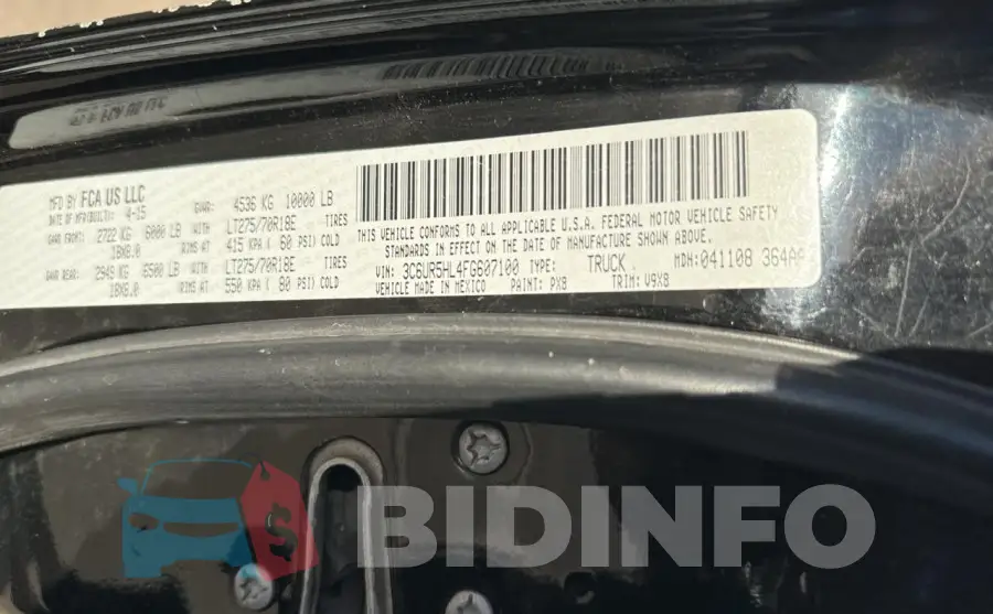 3C6UR5HL4FG607100 Photo# 10