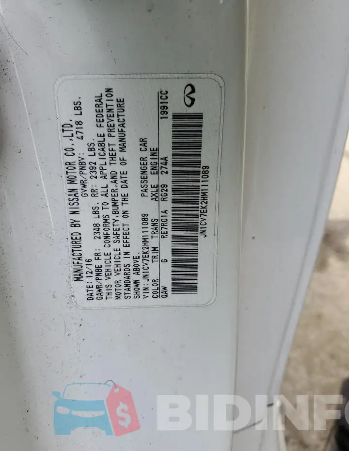 JN1CV7EK2HM111089 Photo# 12