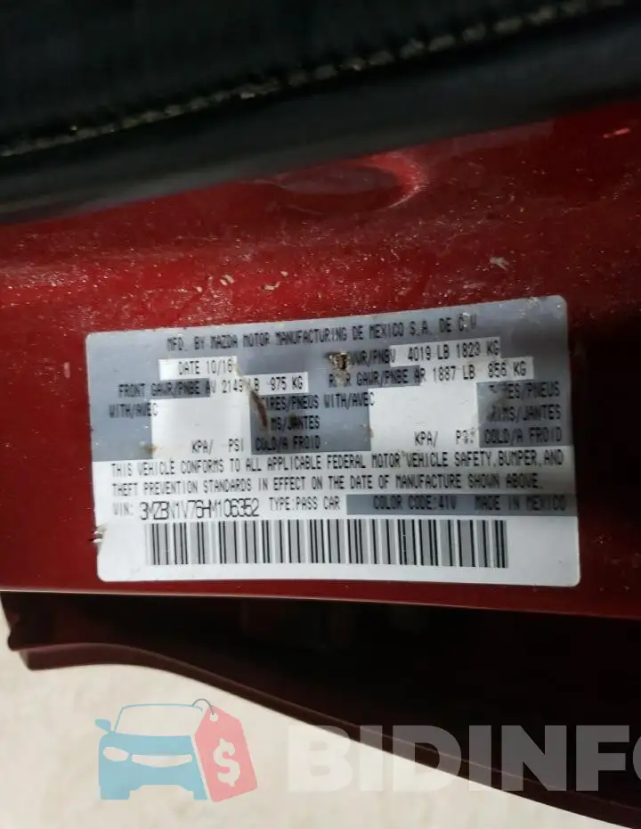 3MZBN1V76HM106352 Photo# 12