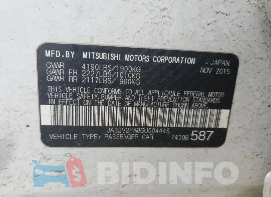 JA32V2FW8GU004445 Photo# 13