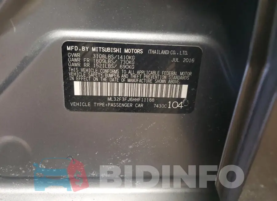 ML32F3FJ6HHF11188 Photo# 13