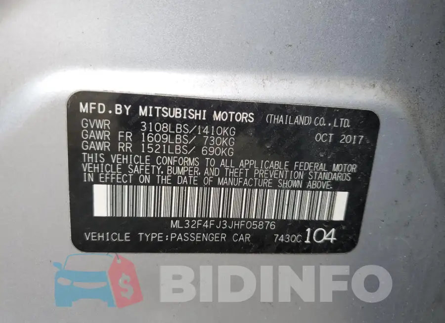 ML32F4FJ3JHF05876 Photo# 12