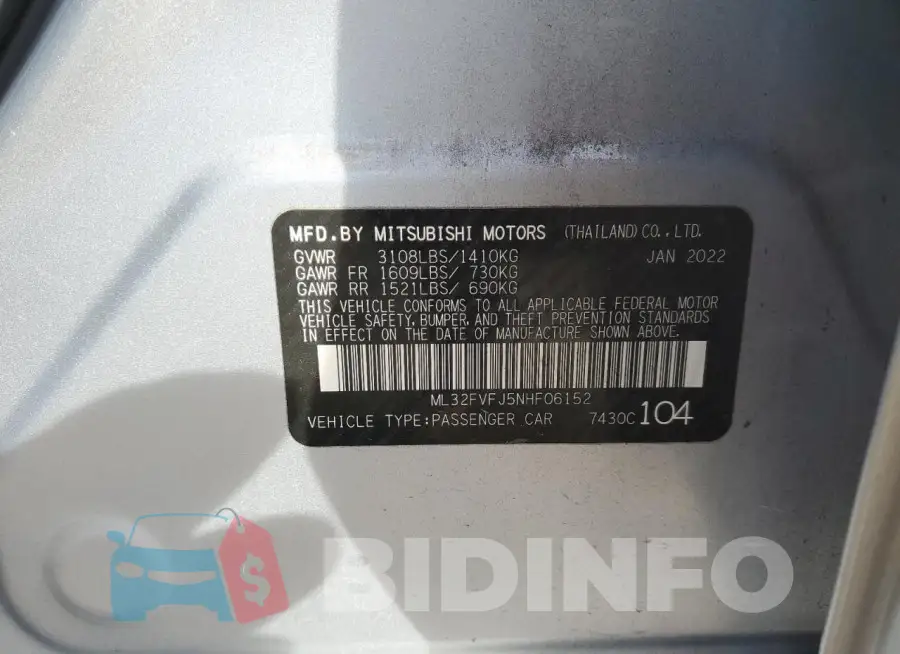 ML32FVFJ5NHF06152 Photo# 13