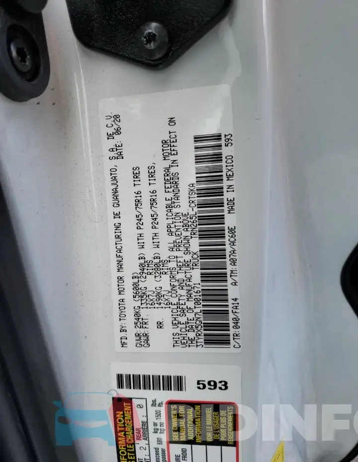 3TYRX5GN7LT001671 Photo# 12