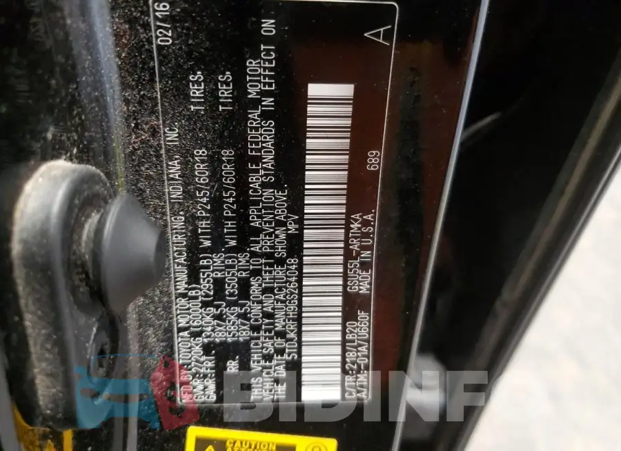 5TDJKRFH9GS264048 Photo# 13