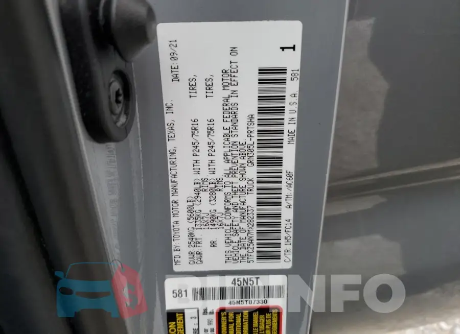 5TFCZ5AN7MX282337 Photo# 12