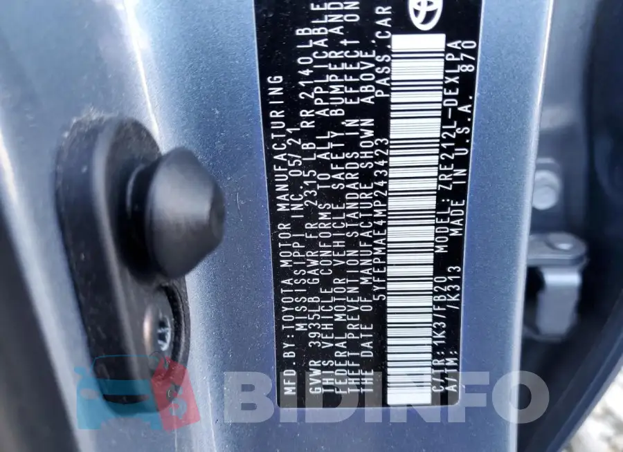 5YFEPMAE4MP243423 Photo# 12