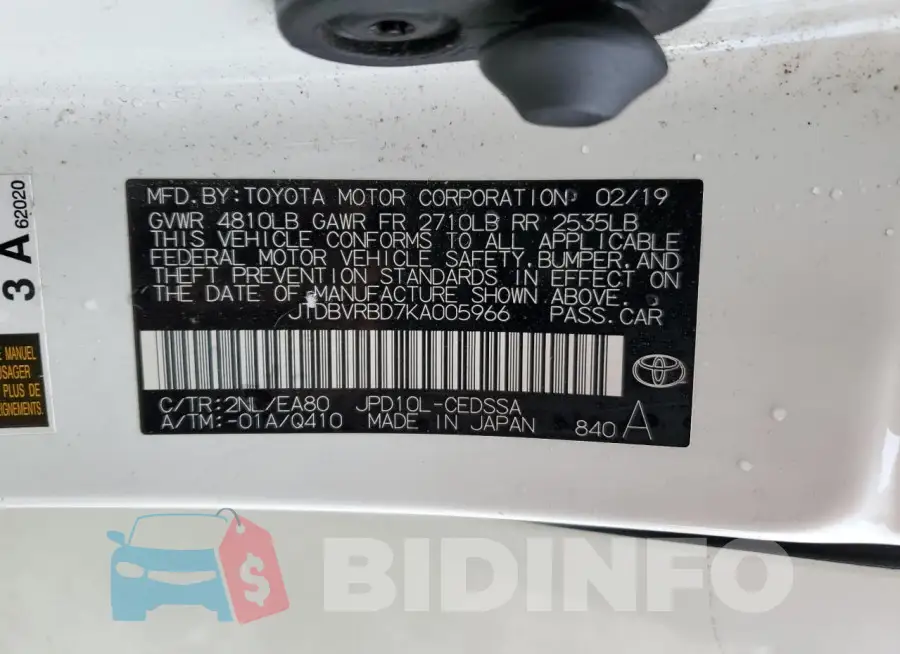 JTDBVRBD7KA005966 Photo# 12