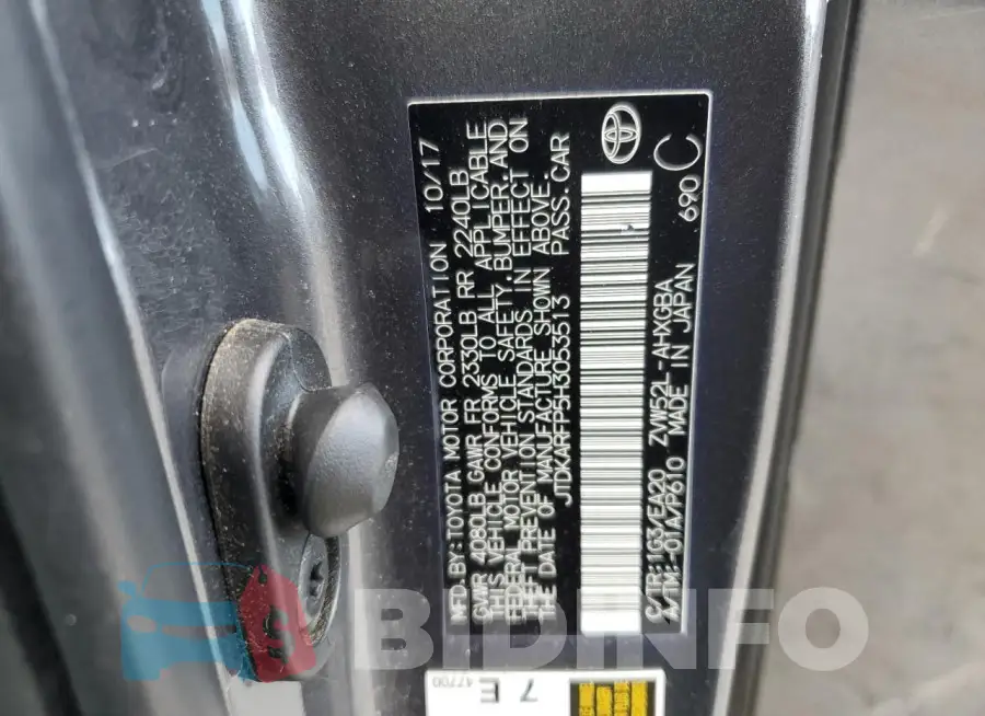 JTDKARFP5H3053513 Photo# 12