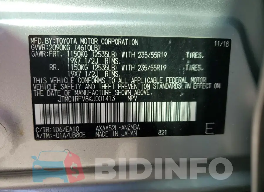 JTMC1RFV8KJ001413 Photo# 13