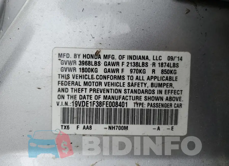 19VDE1F38FE008401 Photo# 12