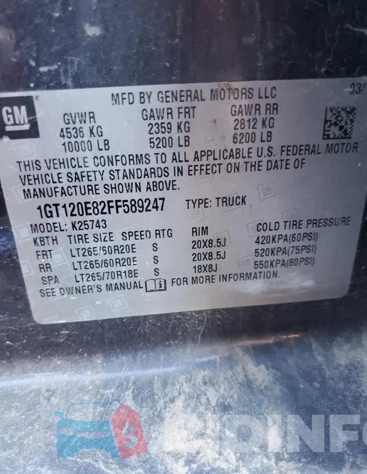 1GT120E82FF589247 Photo# 13
