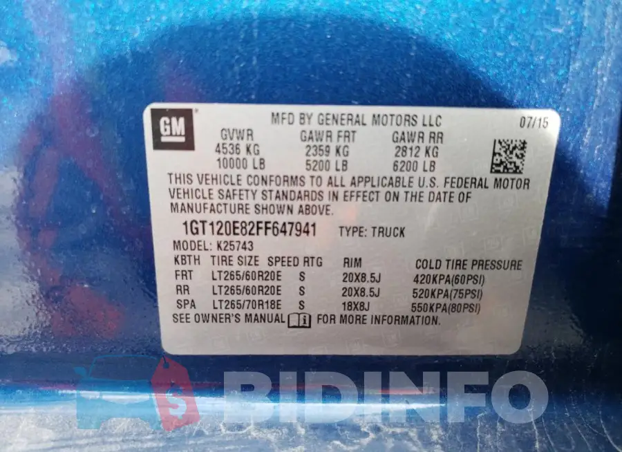 1GT120E82FF647941 Photo# 13