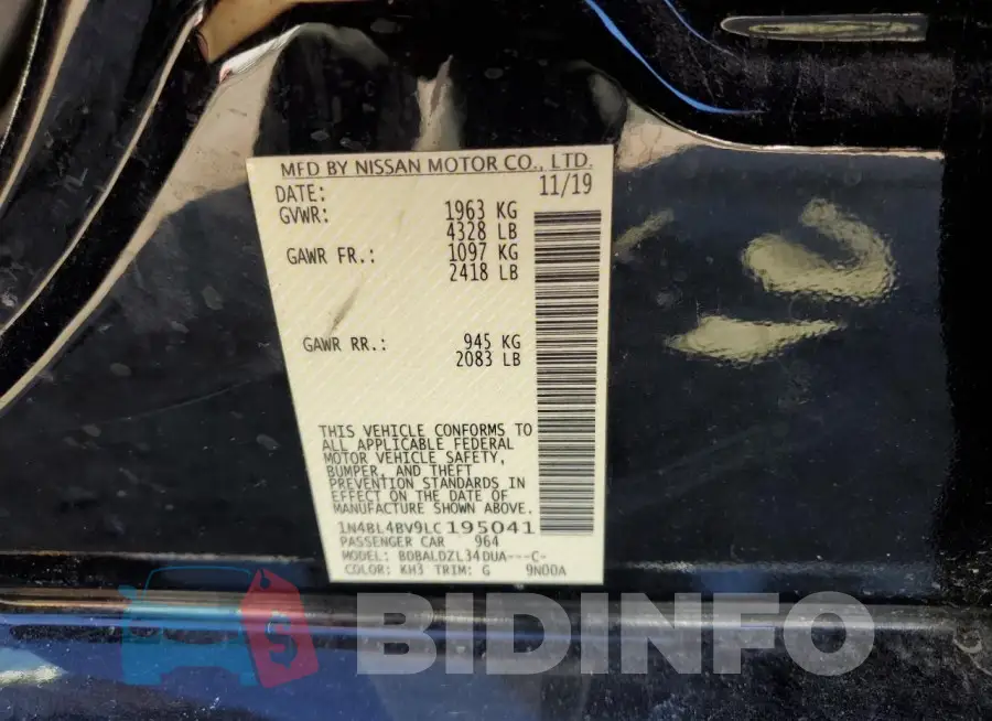 1N4BL4BV9LC195041 Photo# 13