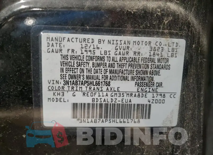 3N1AB7AP5HL661768 Photo# 12