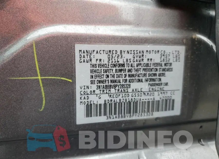 3N1AB8BV8PY285328 Photo# 12