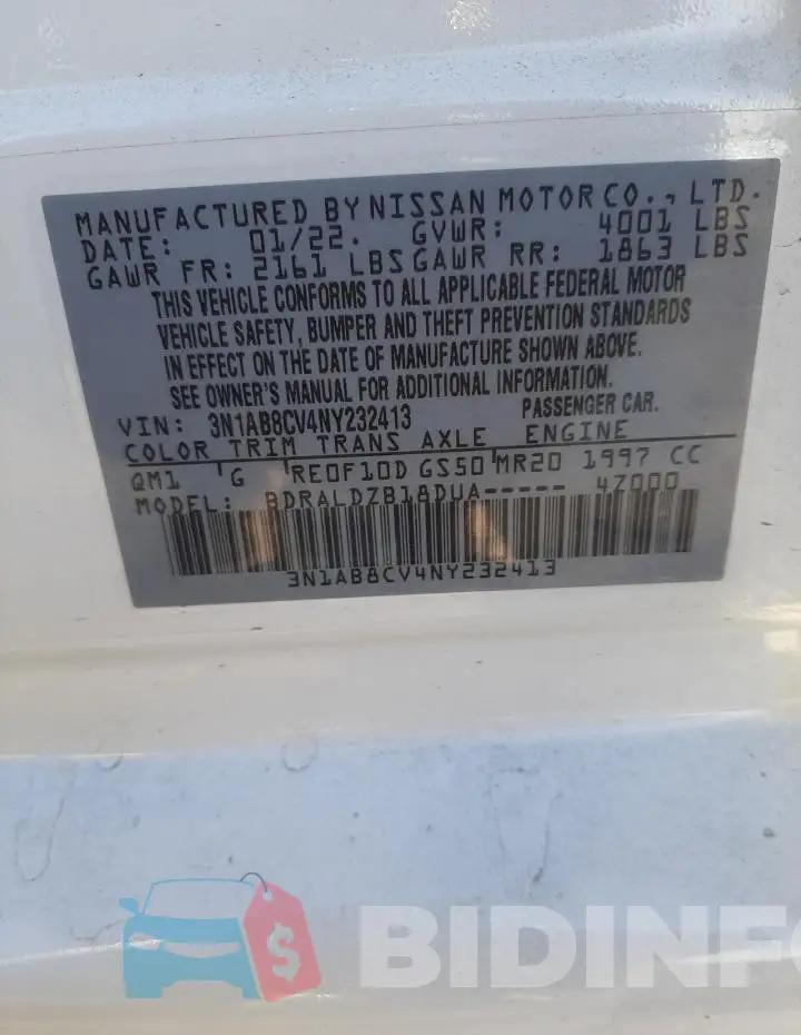 3N1AB8CV4NY232413 Photo# 12