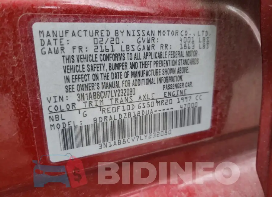 3N1AB8CV7LY232080 Photo# 12
