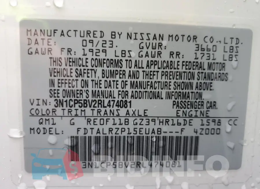 3N1CP5BV2RL474081 Photo# 12