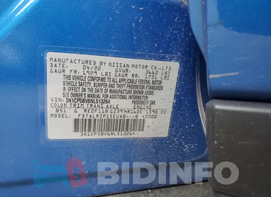 3N1CP5BV6NL513264 Photo# 12